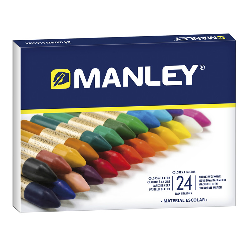 Ceras 24 colores surtidos- MANLEY - MNC00066